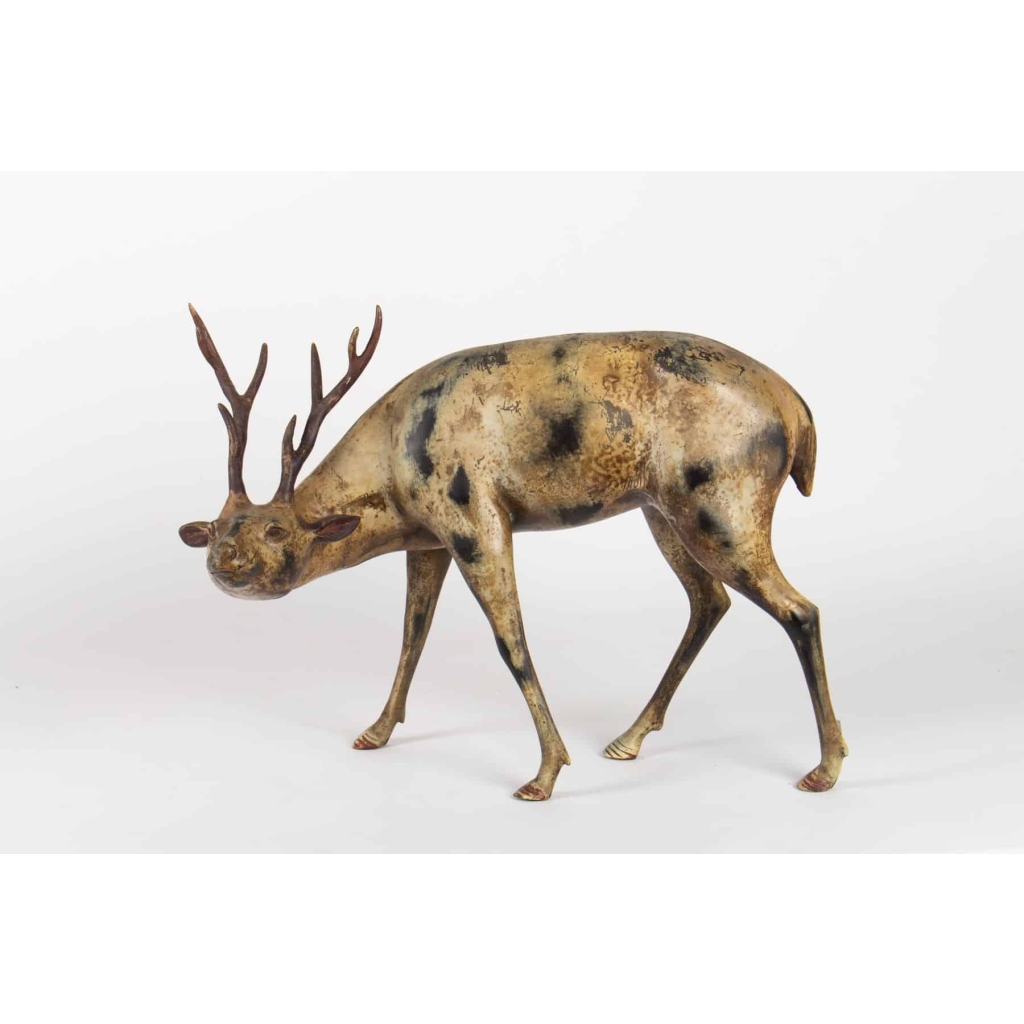 Sculpture cerf en bronze signé de Ihô | Biron |||||||