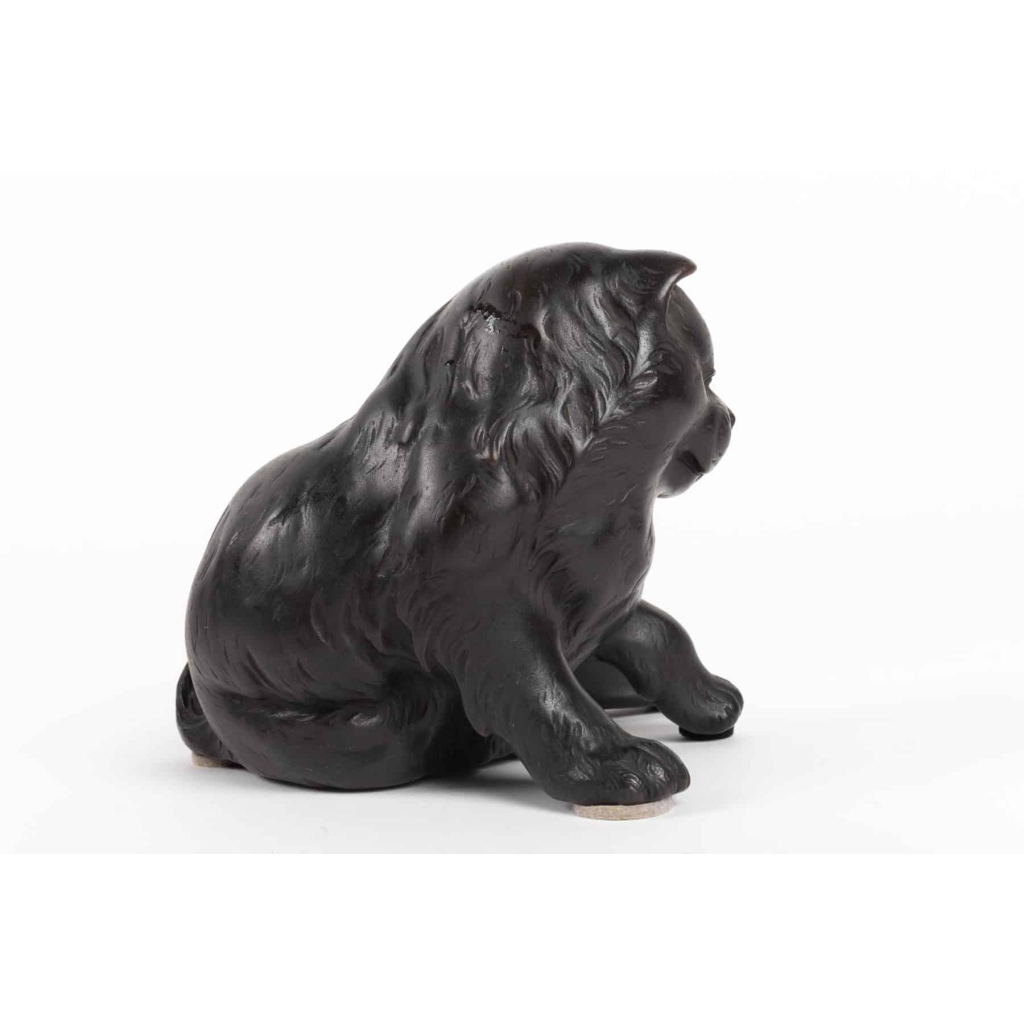 Sculpture en bronze chiot de Yama Itchi époque Meiji | Biron Sculpture en bronze chiot de Yama Itchi époque Meiji
