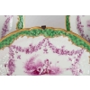 Ensemble de 4assiettes +1plat aux Amours Furstemberg finXVIIIeme | Biron Ensemble de 4assiettes +1plat aux Amours Furstemberg finXVIIIeme