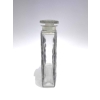 Flacon « Hirondelles » verre blanc patiné bleu de René LALIQUE 11
