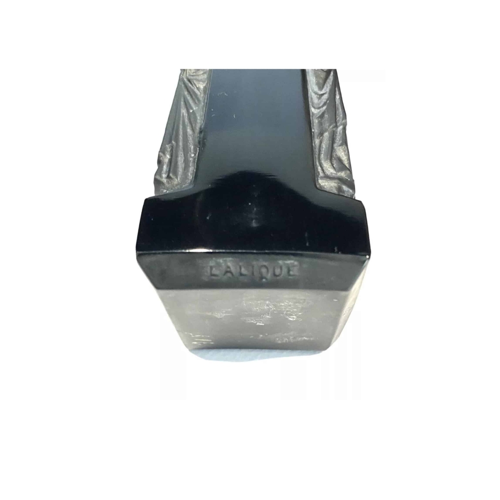 Flacon « Ambre » pour D’Orsay verre noir patiné blanc de René LALIQUE 7