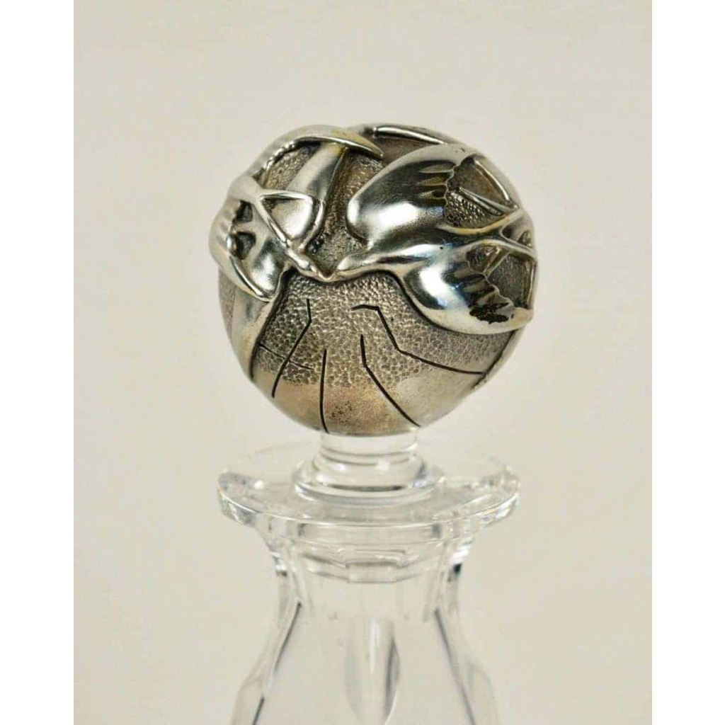 Carafe en verre et argent par Ottaviani, Italie, années 1970 | Biron Carafe en verre et argent par Ottaviani, Italie, années 1970