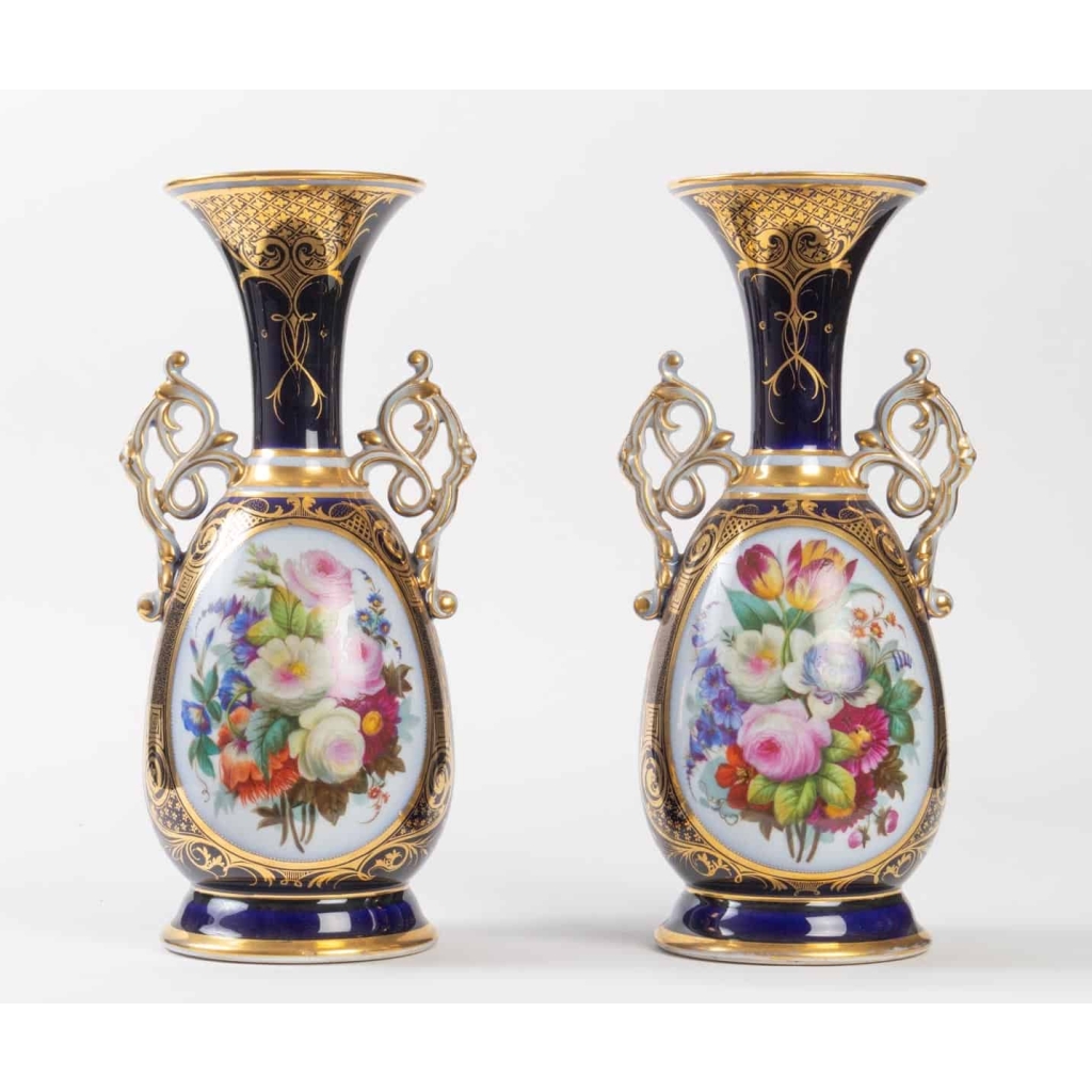 Une paire de vases de Bayeux, XIXème | Biron |||||||||