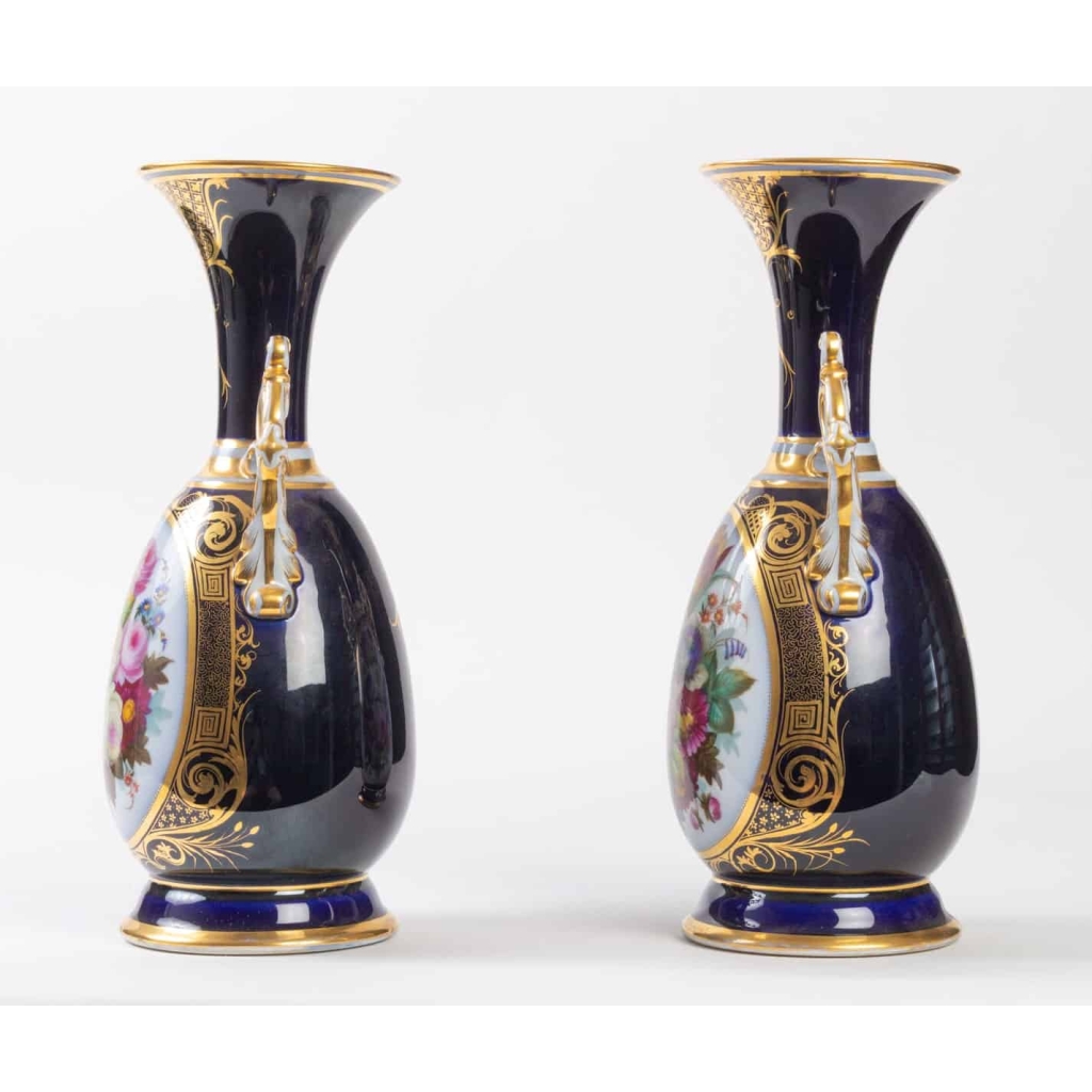 Une paire de vases de Bayeux, XIXème | Biron Une paire de vases de Bayeux, XIXème