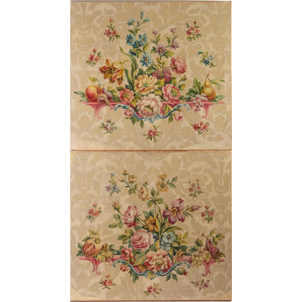 Paire de projets de cartons de tapisserie. | Biron |||