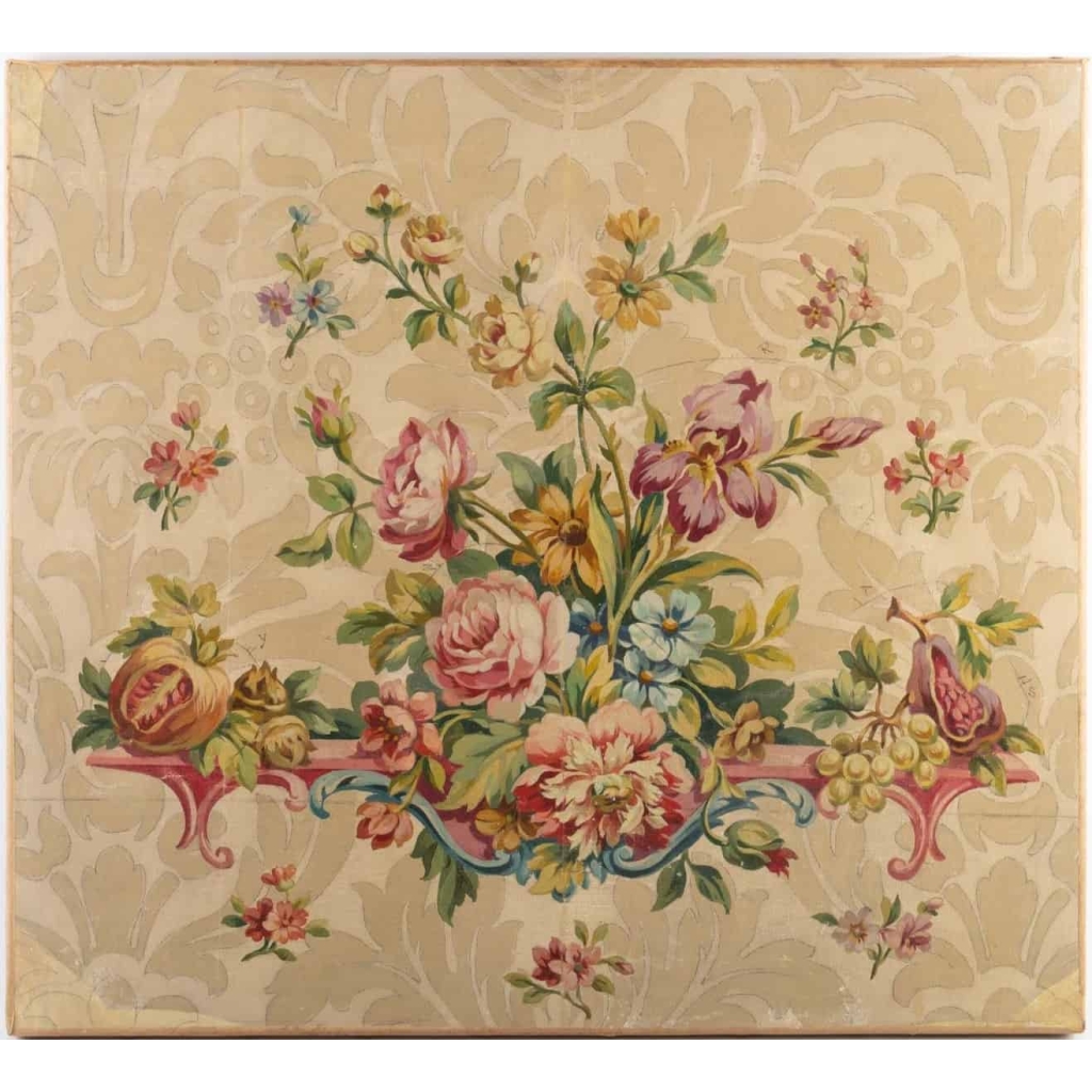 Paire de projets de cartons de tapisserie. | Biron Paire de projets de cartons de tapisserie.