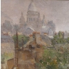 Abel Truchet Louis Peinture Française Belle Epoque Paris Vue De Montmartre Huile Sur Toile Signée