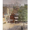 Abel Truchet Louis Peinture Française Belle Epoque Paris Vue De Montmartre Huile Sur Toile Signée