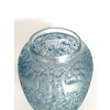 Vase « Biches » verre blanc patiné bleu de René LALIQUE 10