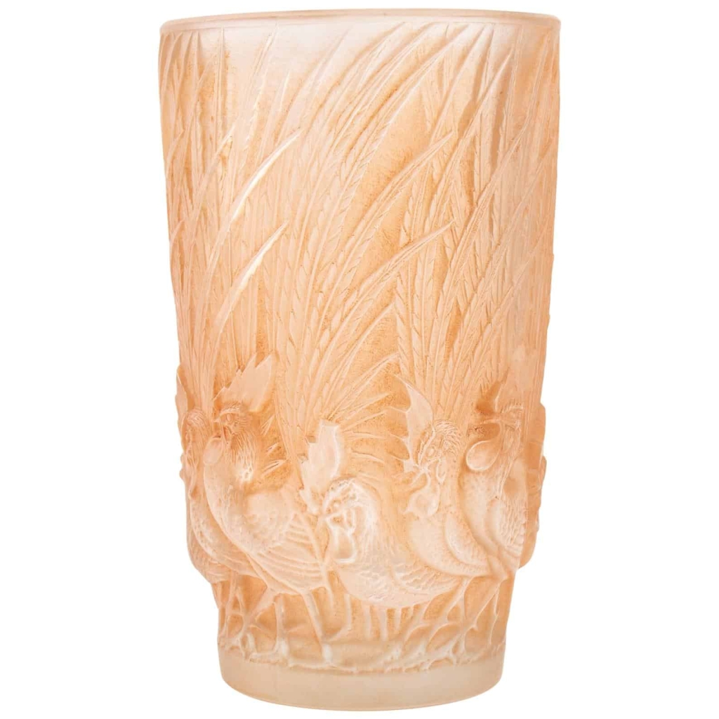 LALIQUE René (1860-1945) Vase « Coqs et Plumes ». | Biron ||||||||