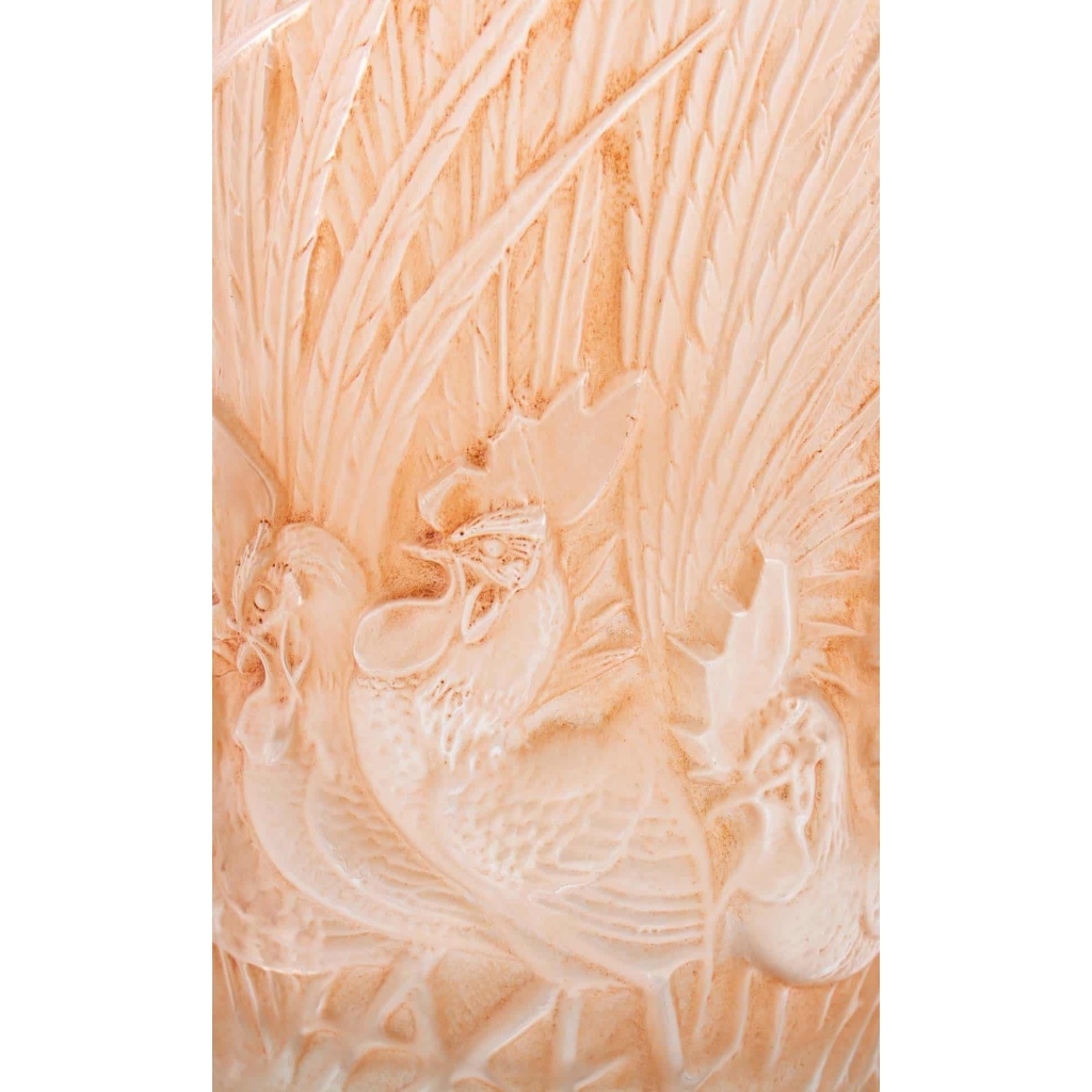 LALIQUE René (1860-1945) Vase « Coqs et Plumes ». | Biron LALIQUE René (1860-1945) Vase « Coqs et Plumes ».