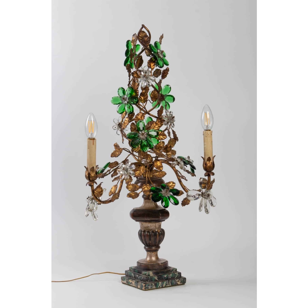 Girandole à 3 lumières aux marguerites 1950 | Biron |||||||