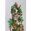 Girandole à 3 lumières aux marguerites 1950 | Biron Girandole à 3 lumières aux marguerites 1950