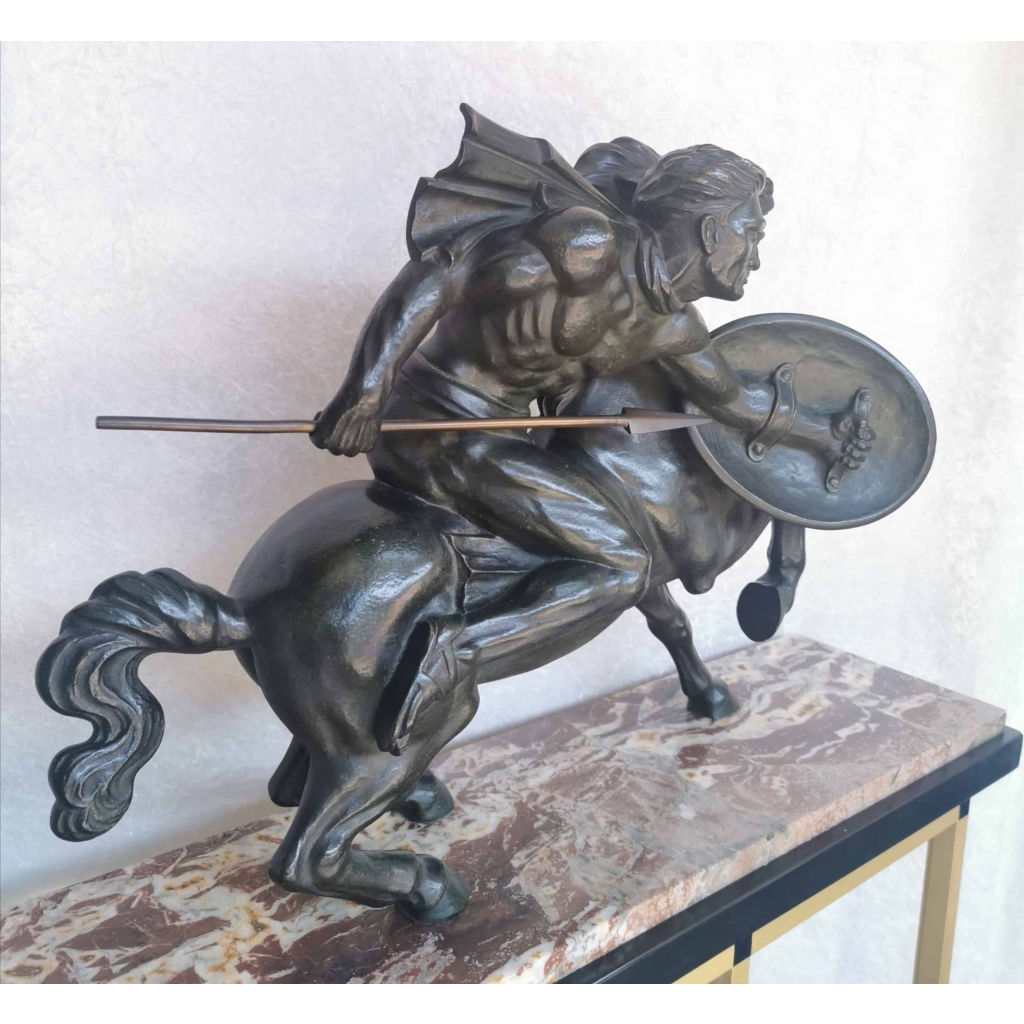 Bronze de S.MELANI » Le cavalier au combat « | Biron Bronze de S.MELANI " Le cavalier au combat "