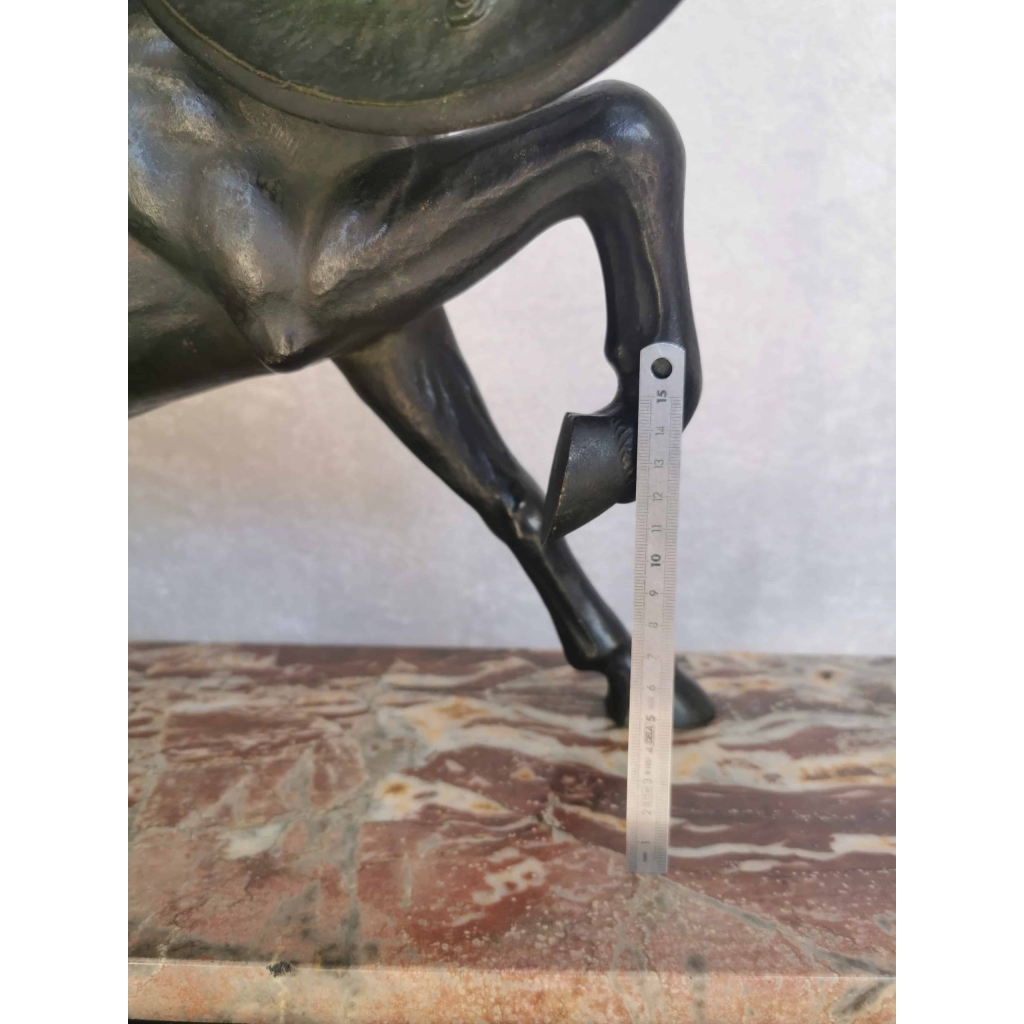 Bronze de S.MELANI » Le cavalier au combat « | Biron Bronze de S.MELANI " Le cavalier au combat "