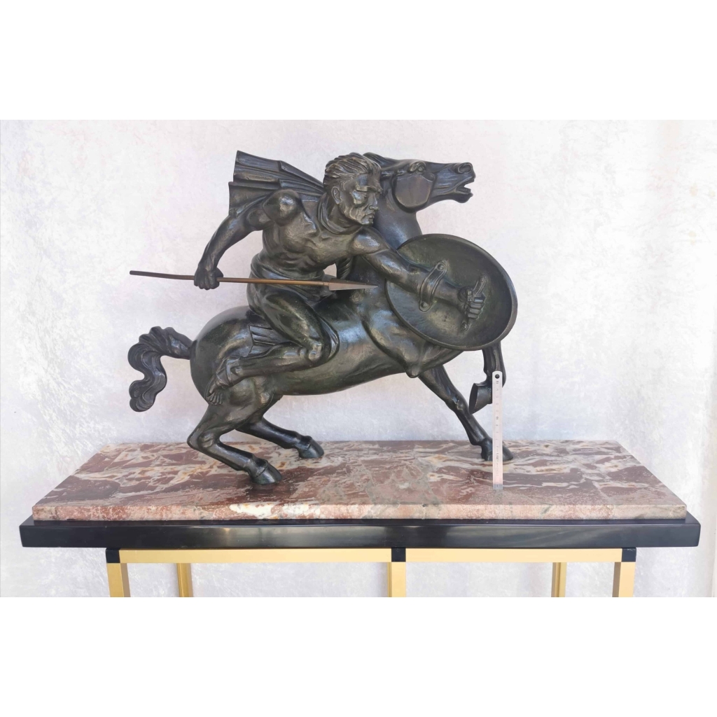 Bronze de S.MELANI » Le cavalier au combat « | Biron Bronze de S.MELANI " Le cavalier au combat "