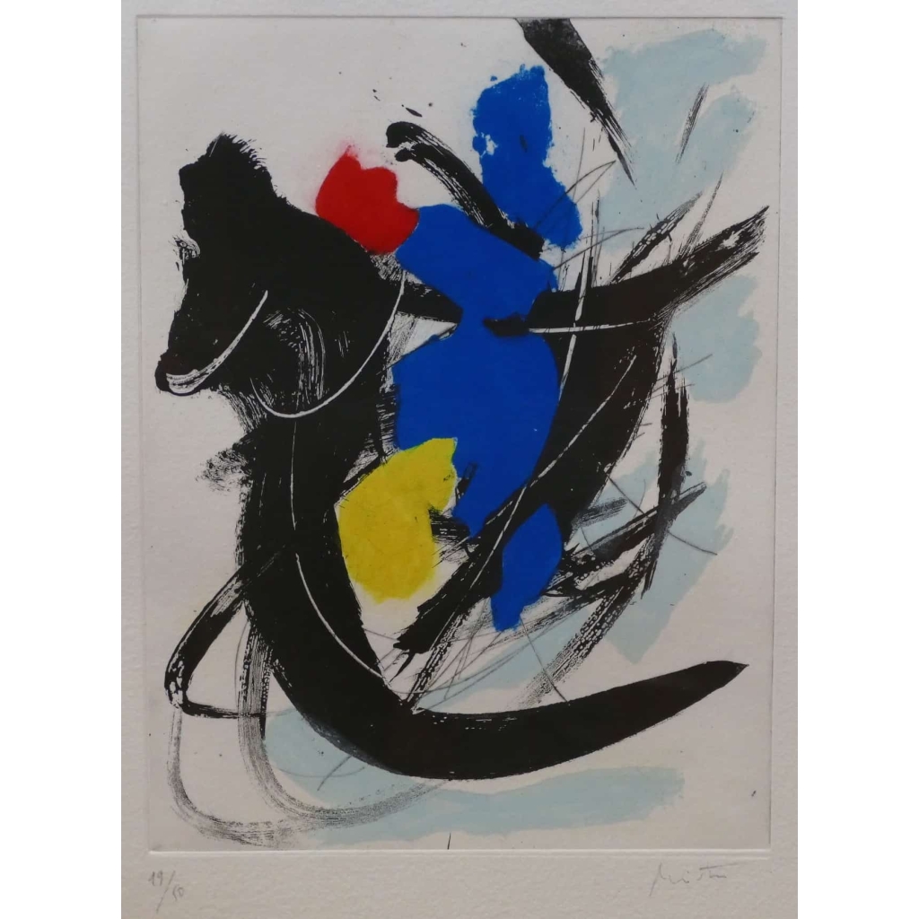 Jean MIOTTE Composition Gravure en couleur signée et numérotée | Biron |