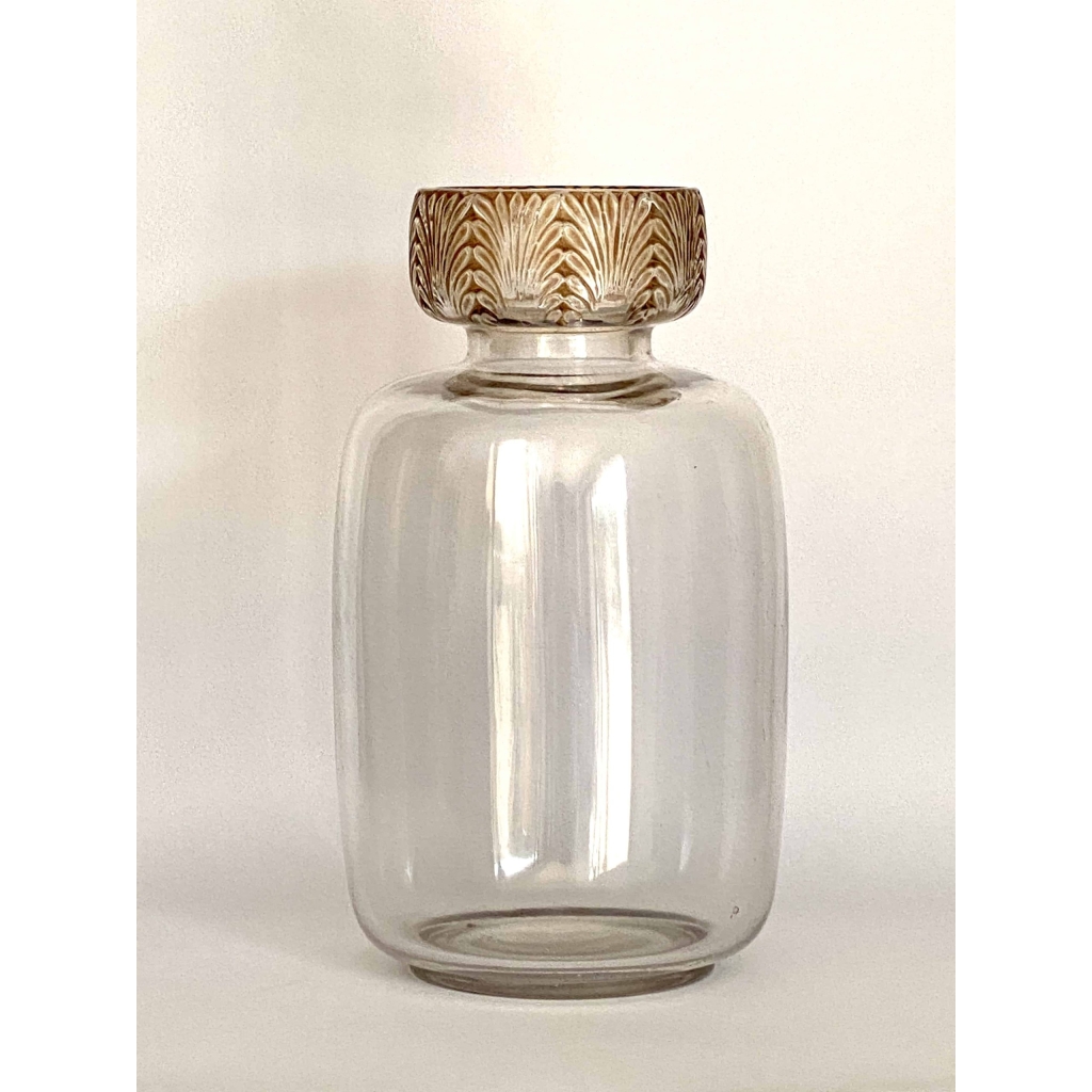 Vase "Breda" verre blanc patiné sépia de René LALIQUE