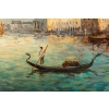 Huile sur toile vue de Venise par Robert MOGISSE