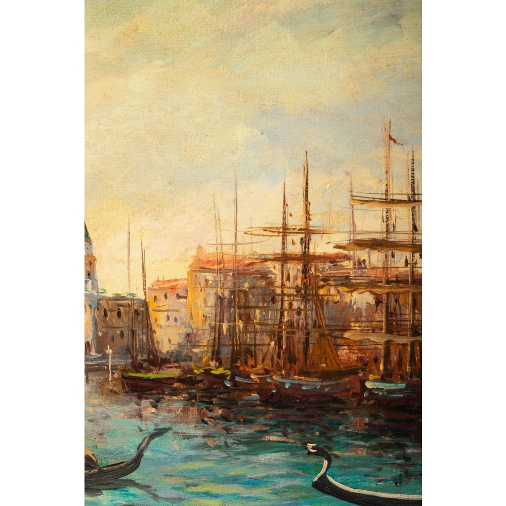 Huile sur toile vue de Venise par Robert MOGISSE