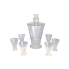 Service à Liqueur « Bourgueil » verre blanc de René Lalique – 6 verre, 1 carafe | Biron ||||