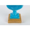Vase Médicis en opaline bleu turquoise 19e siècle