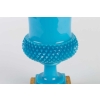 Vase Médicis en opaline bleu turquoise 19e siècle