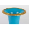 Vase Médicis en opaline bleu turquoise 19e siècle