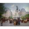 Leon Zeytline Ecole Russe 20è Paris Place De La République Boulevard Du Temple Huile Signée