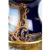 Paire de vases bleu de Sévres. Décors à la Wateau (signés). XIXème | Biron Paire de vases bleu de Sévres. Décors à la Wateau (signés). XIXème