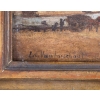Vue du Louvre et du Pont Royal depuis la rive gauche, huile sur panneau de E. H. Vanhnschout, fin XIXème