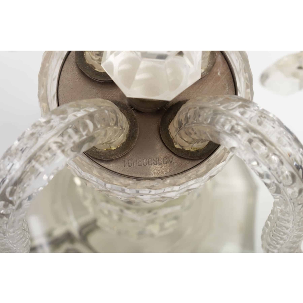 Girandole en cristal à 4 bras de lumière, vers 1920 | Biron Girandole en cristal à 4 bras de lumière, vers 1920