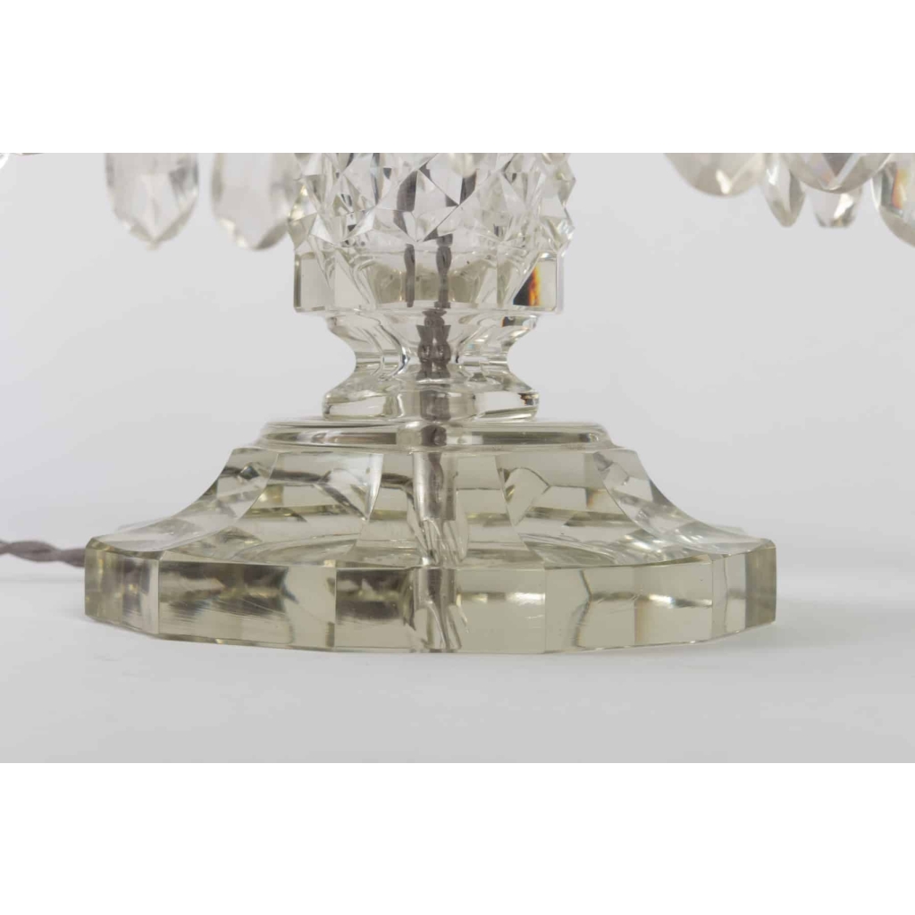 Girandole en cristal à 4 bras de lumière, vers 1920 | Biron Girandole en cristal à 4 bras de lumière, vers 1920