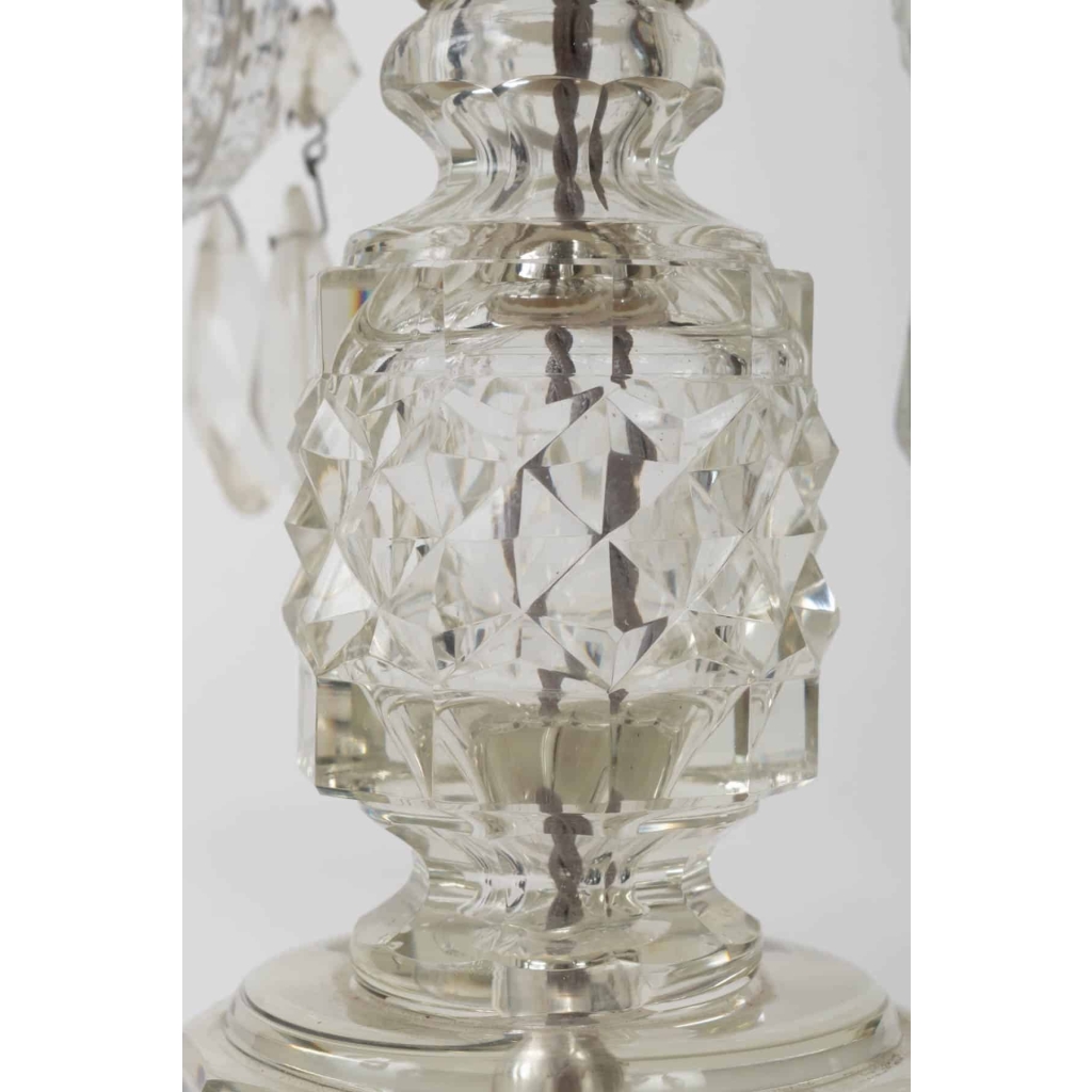 Girandole en cristal à 4 bras de lumière, vers 1920 | Biron Girandole en cristal à 4 bras de lumière, vers 1920