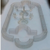 1900′ Centre de Table Chemin de Table en Cristal Moulé de Baccarat Ou St Louis 14 Pièces 9