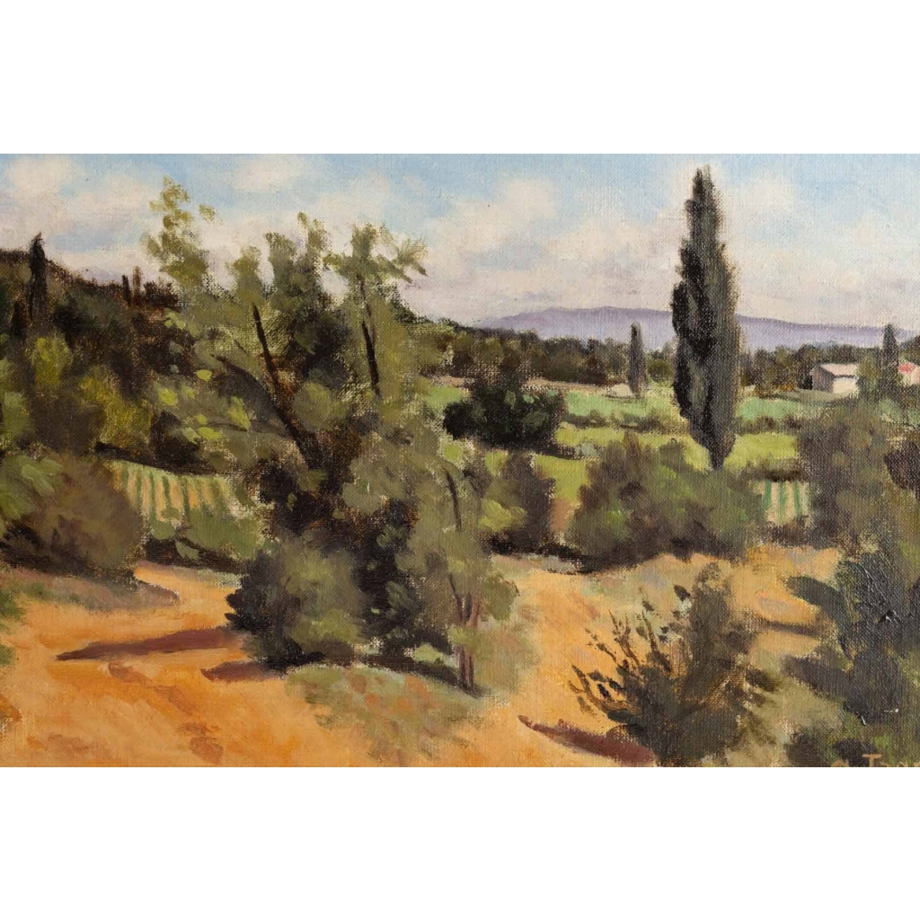 Tableau paysage provençal de André TZANCK (1899-1990)