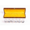 Daum Nancy : Set of Six acid etched Glass Goblet Vase, ‘Dutch Landscape’ | Biron Daum Nancy : Set of Six acid etched Glass Goblet Vase, 'Dutch Landscape'