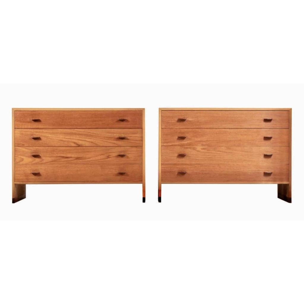 1950 Paire de commodes en teck et chêne J.Hans Wegner, Møbler | Biron ||||||