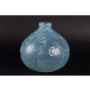 Vase « Courges » verre opalescent double couche patiné bleu de René LALIQUE
