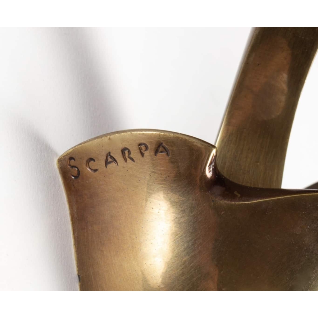 Paire d’Appliques en bronze signée Riccardo Scarpa 1960 | Biron Paire d'Appliques en bronze signée Riccardo Scarpa 1960