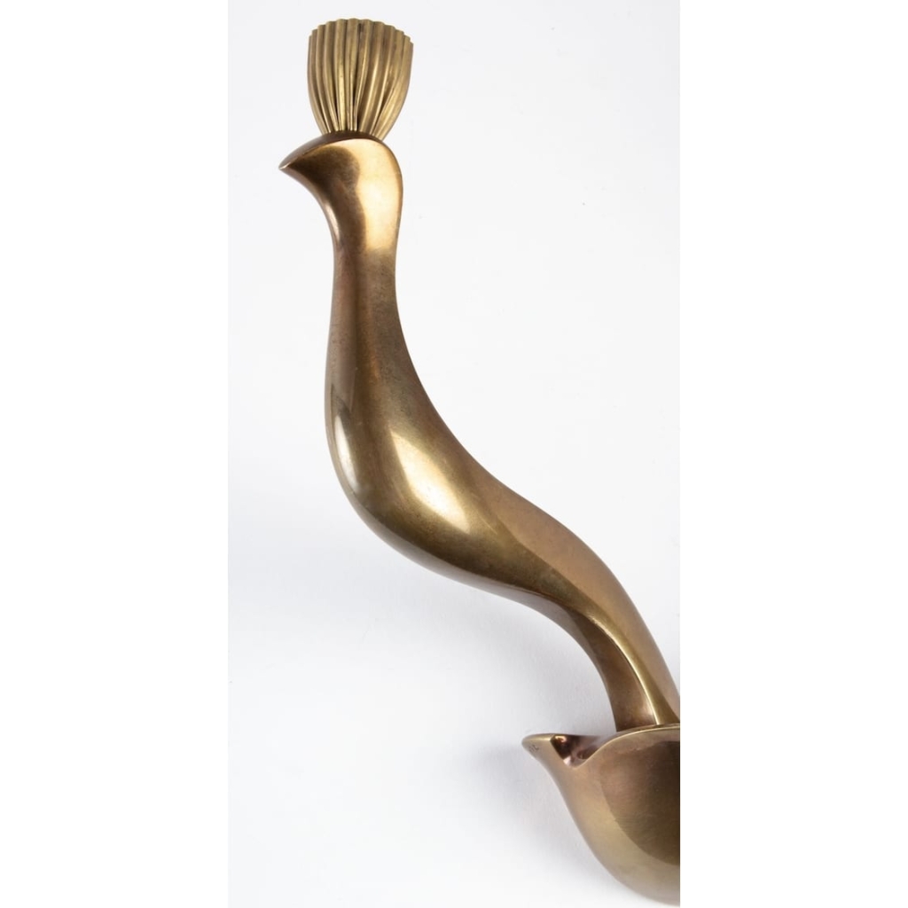 Paire d’Appliques en bronze signée Riccardo Scarpa 1960 | Biron Paire d'Appliques en bronze signée Riccardo Scarpa 1960