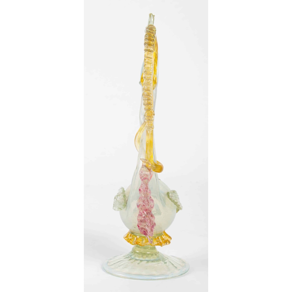 Un Dauphin opalescent verseuse Salviati 1880, Murano