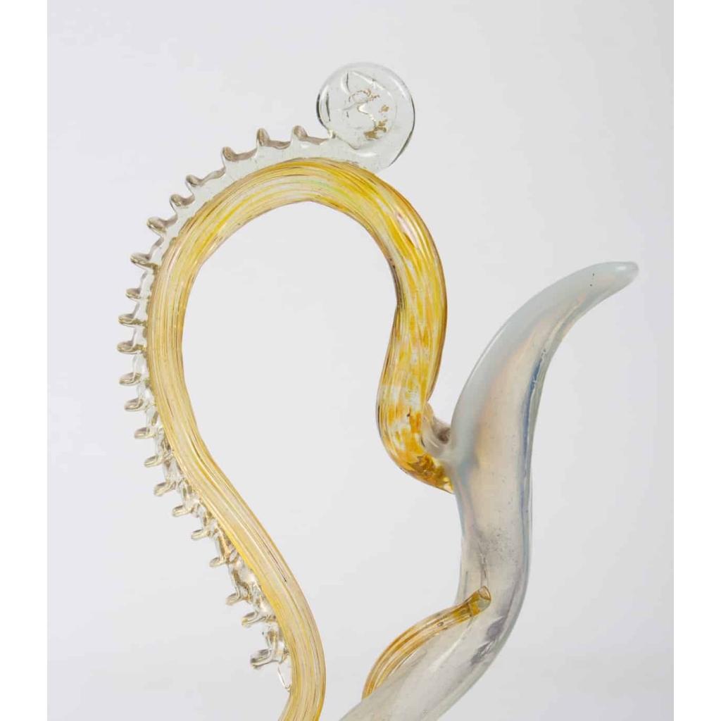 Un Dauphin opalescent verseuse Salviati 1880, Murano