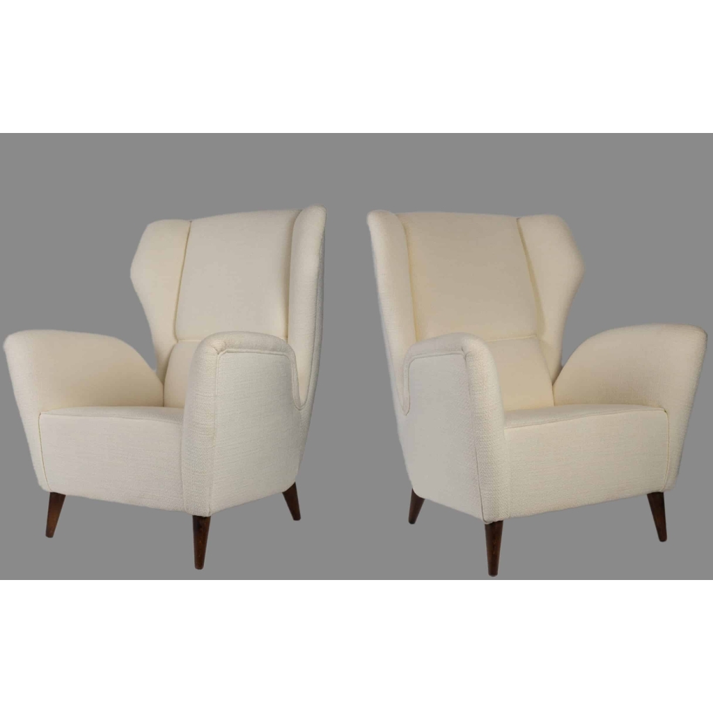Paire de Fauteuils Isa BERGAMO vers 1950 Italie | Biron |||||||||||||