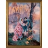 « Rendez-vous galant » Tableau en émail de Limoges