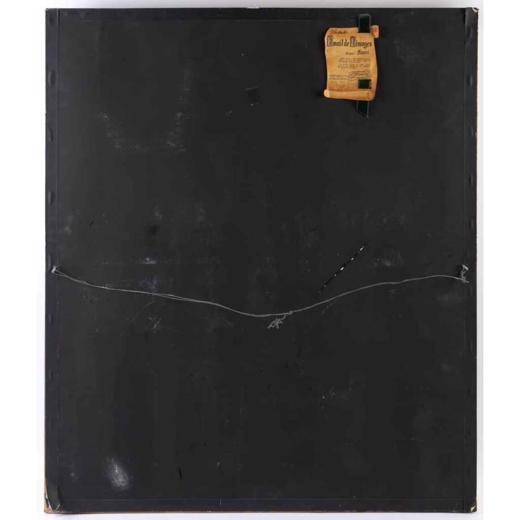 « Rendez-vous galant » Tableau en émail de Limoges