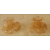 1970′ Paire De Bougeoirs Cristal Murano Style Barovier & Toso