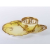 Tasse jaune et or rocaille Haviland 1890 | Biron ||||||||||||