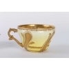 Tasse jaune et or rocaille Haviland 1890 | Biron Tasse jaune et or rocaille Haviland 1890