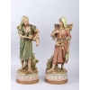 Vendeur d’eau et femme revenant de la pêche, Royal Dux Bohemia, première moitié XXème | Biron |||||||||||||